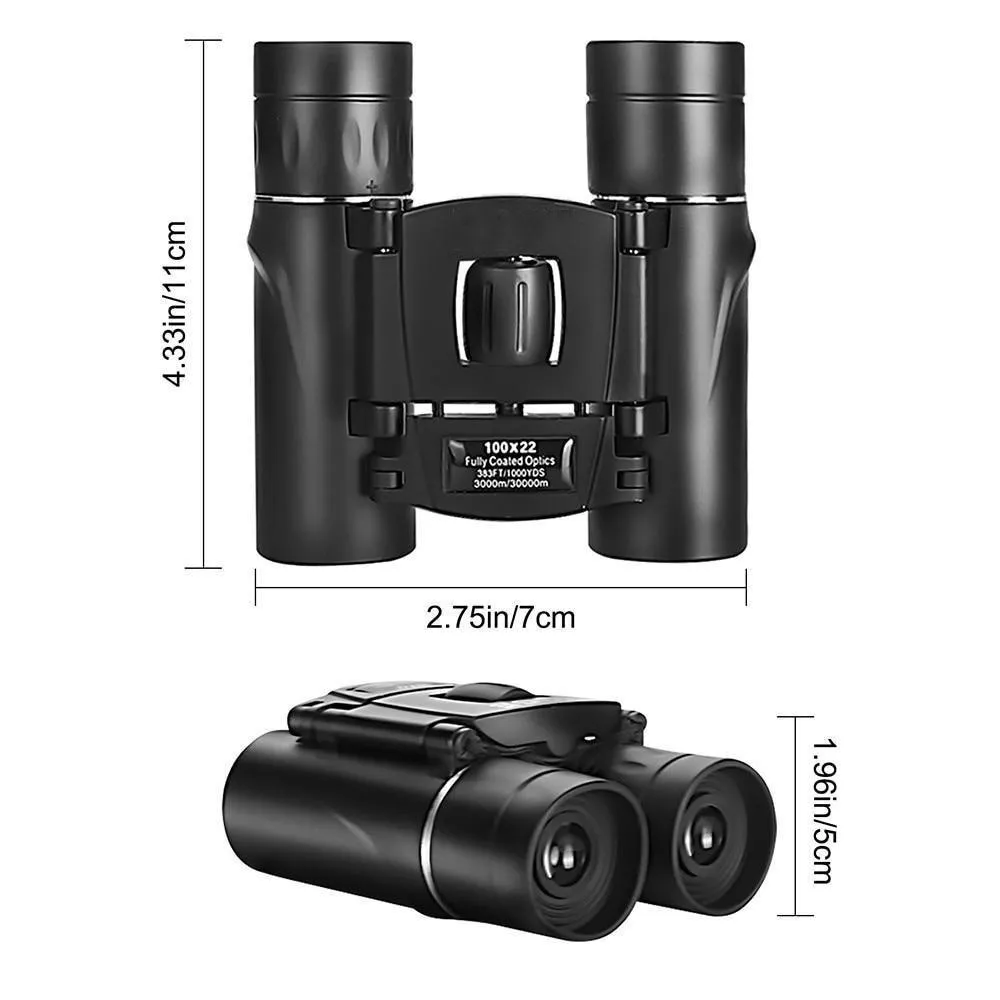 100X22 Mini HD Binoculars 30000M (BLACK)