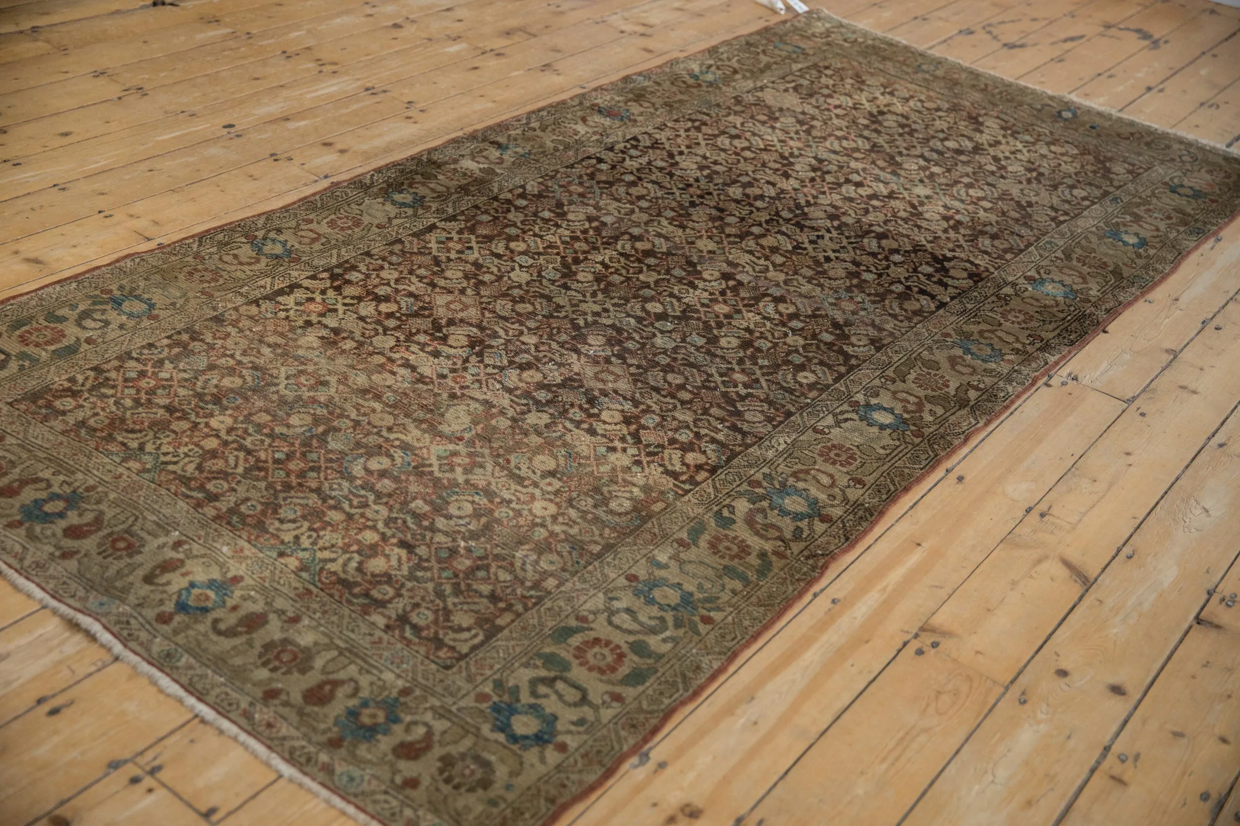 4.5x10 Antique Tea Washed Malayer Rug Runner
