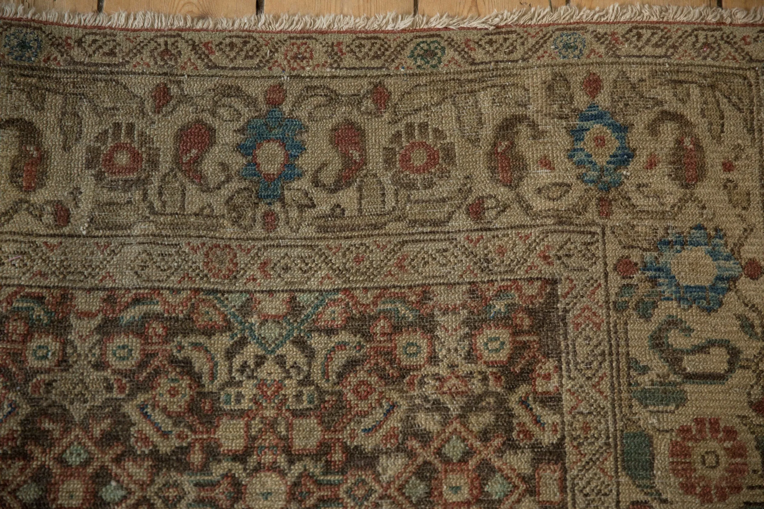 4.5x10 Antique Tea Washed Malayer Rug Runner