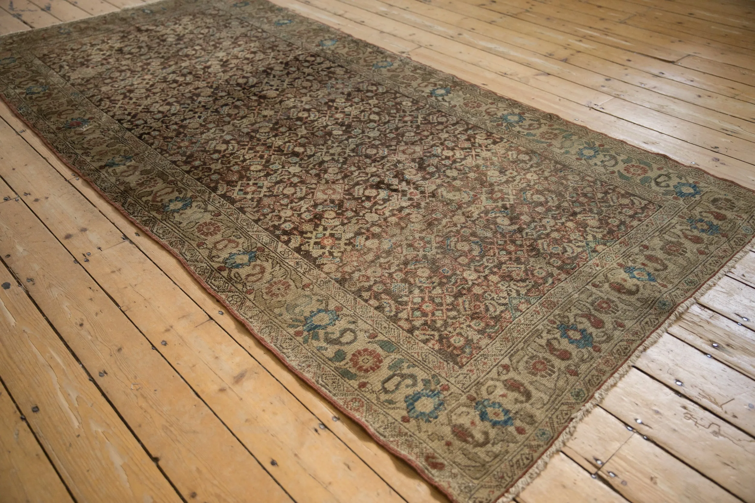 4.5x10 Antique Tea Washed Malayer Rug Runner