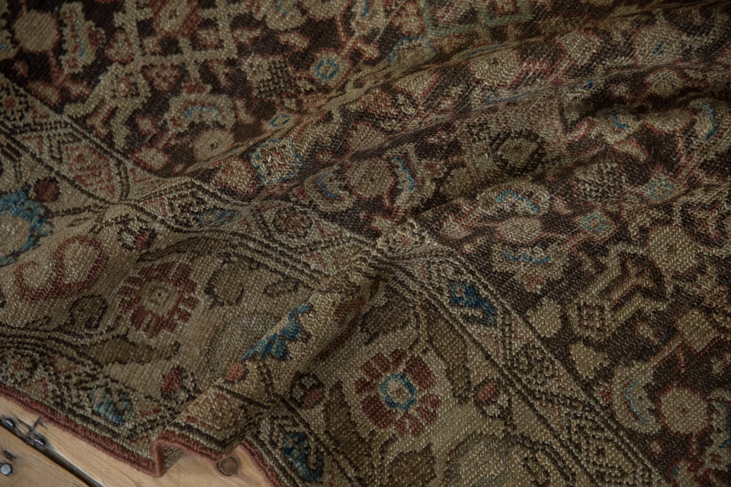 4.5x10 Antique Tea Washed Malayer Rug Runner