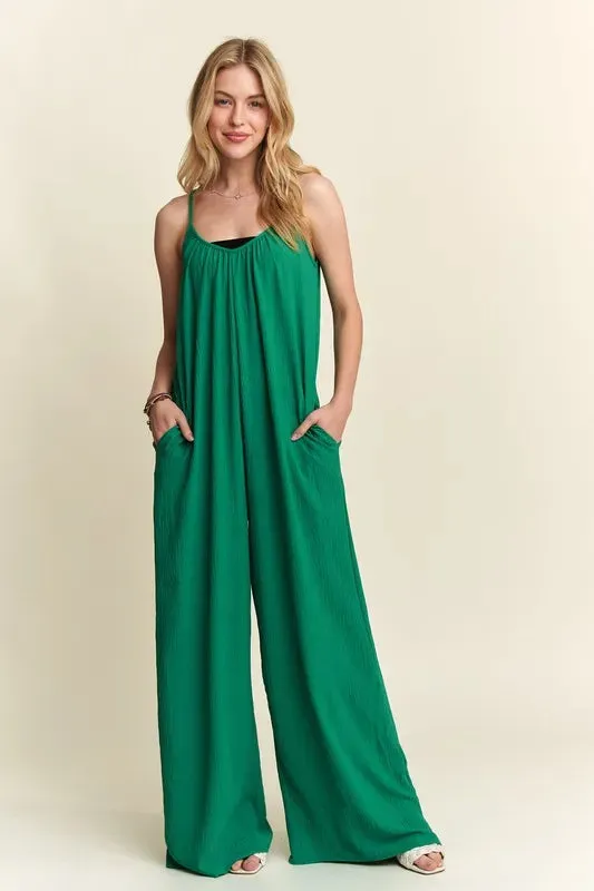ADORA Wide Leg Casual Cami Jumpsuit