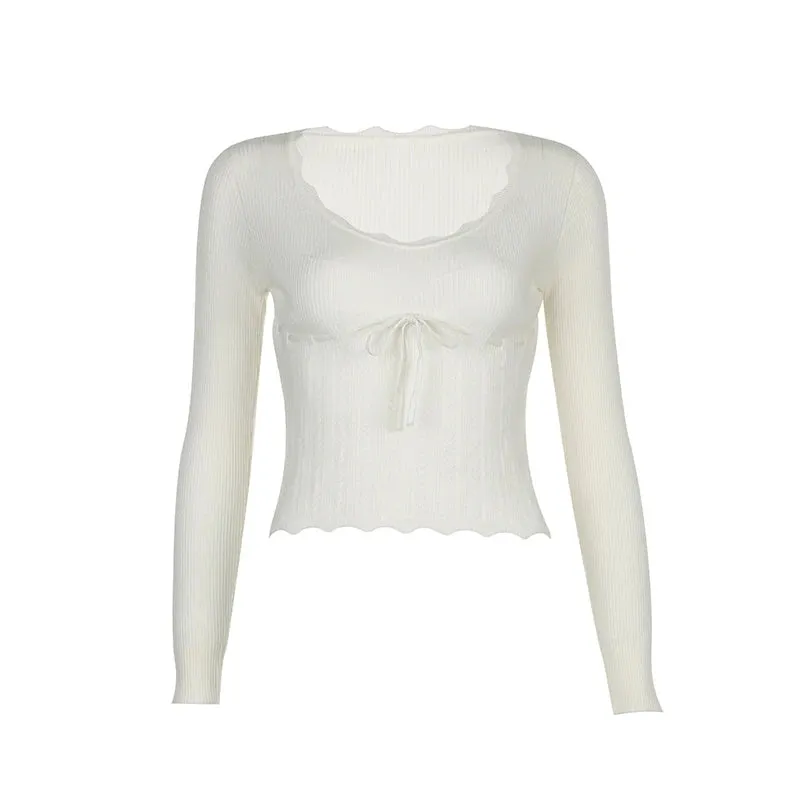 Ava Ribbed Charm Top