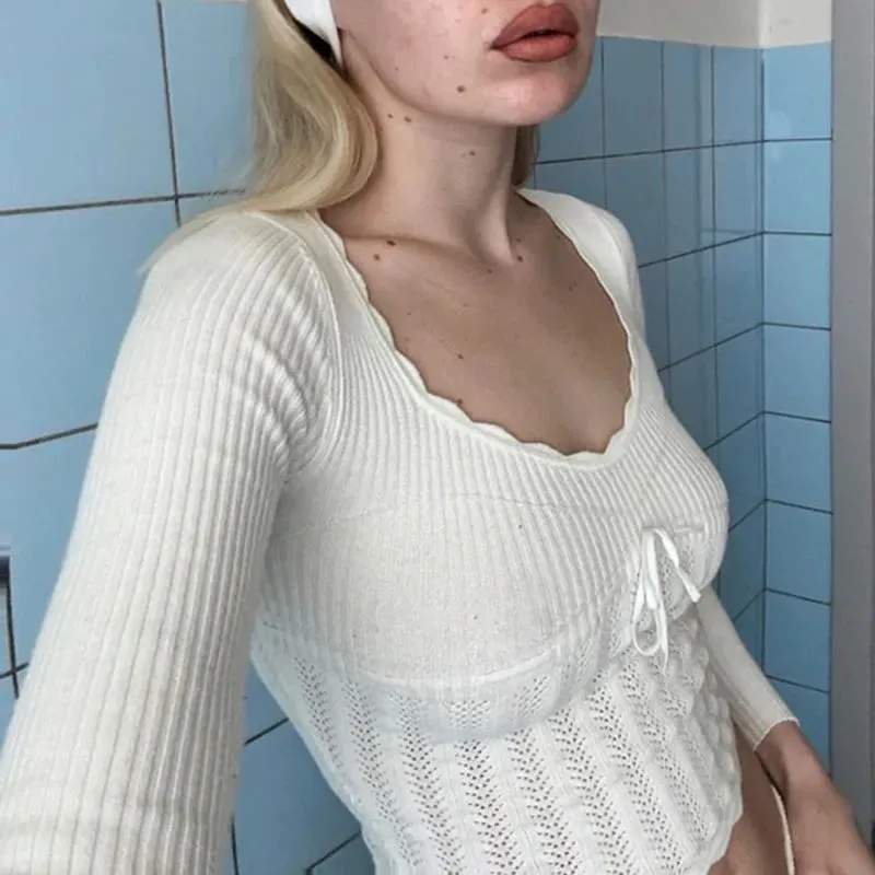Ava Ribbed Charm Top