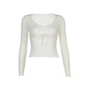 Ava Ribbed Charm Top