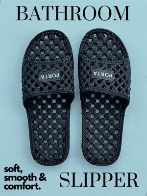 Bathroom Slipper - Soft, Comfortable (Black)
