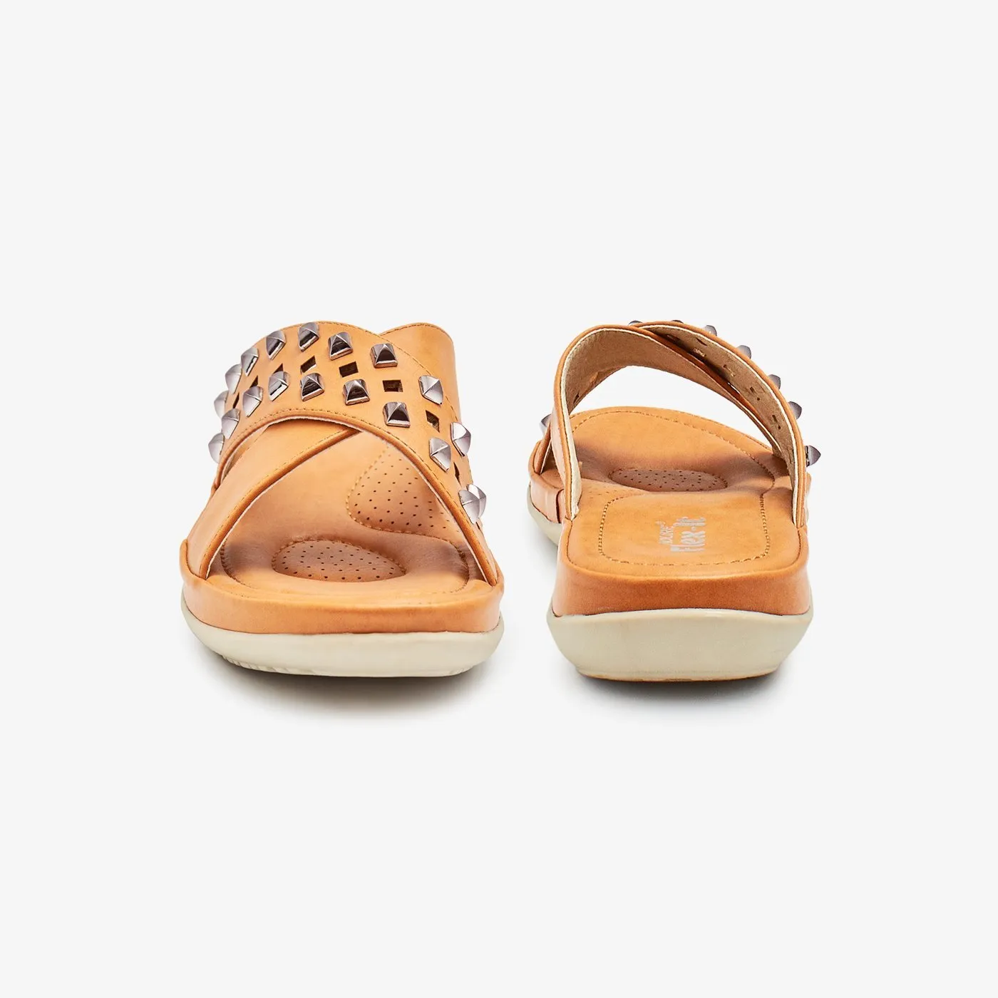 Beaded Cozy Ladies Slides