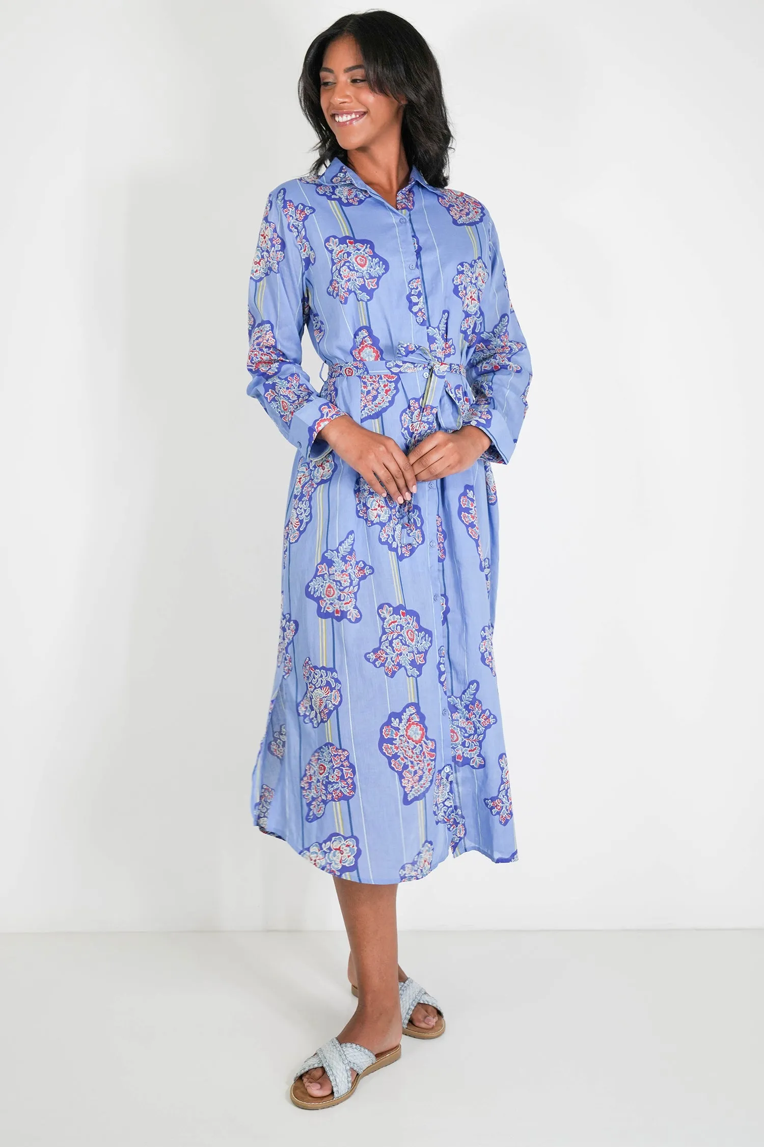 Blue Selena Shirt Dress