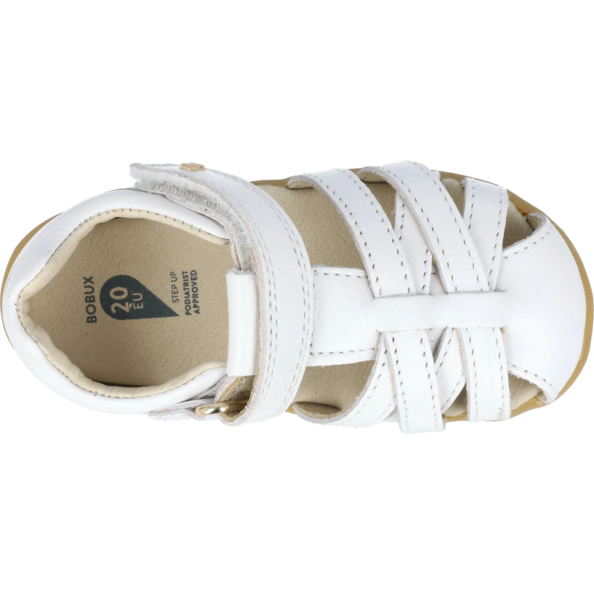 Bobux Cross Jump White Kids Sandals