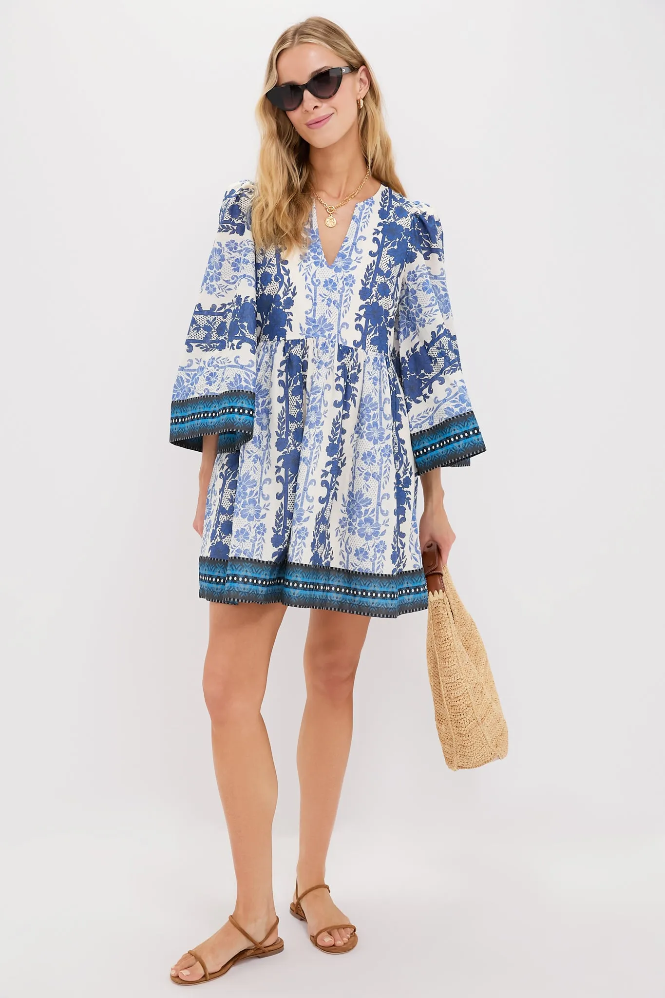 Bondi Blues Cotton Voile Izzie Dress