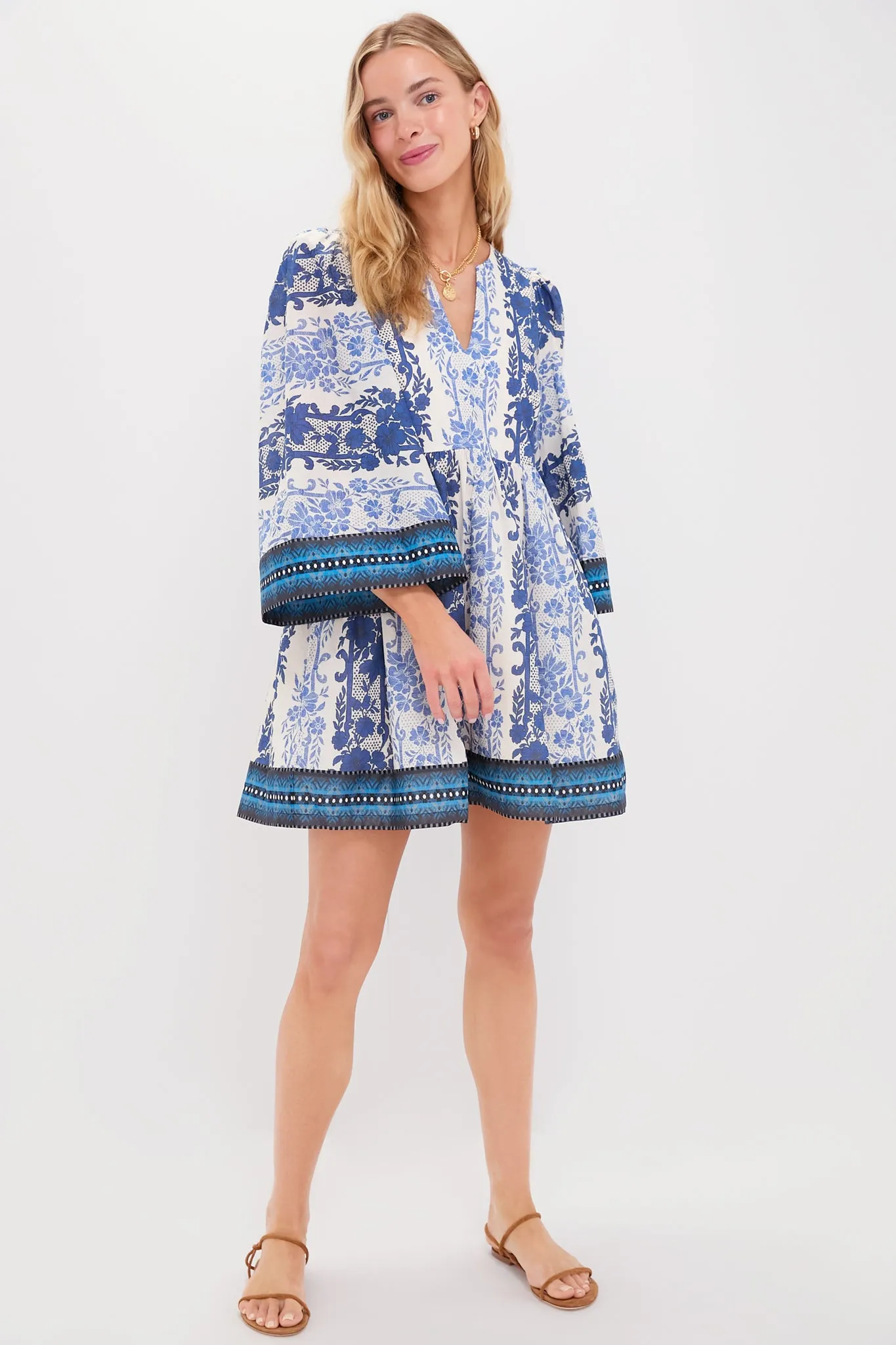 Bondi Blues Cotton Voile Izzie Dress