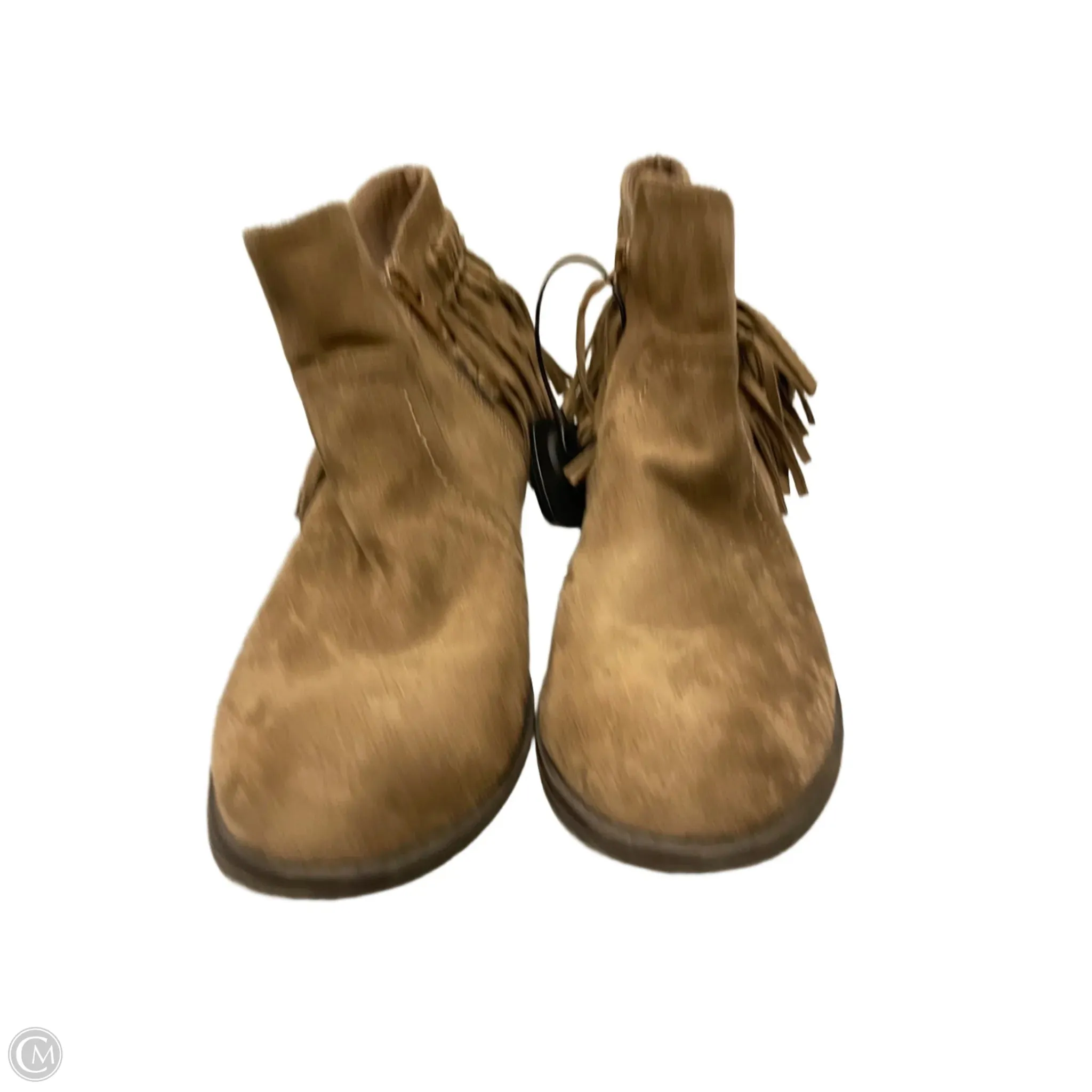 Boots Ankle Flats By Clothes Mentor In Brown, Size: 7.5