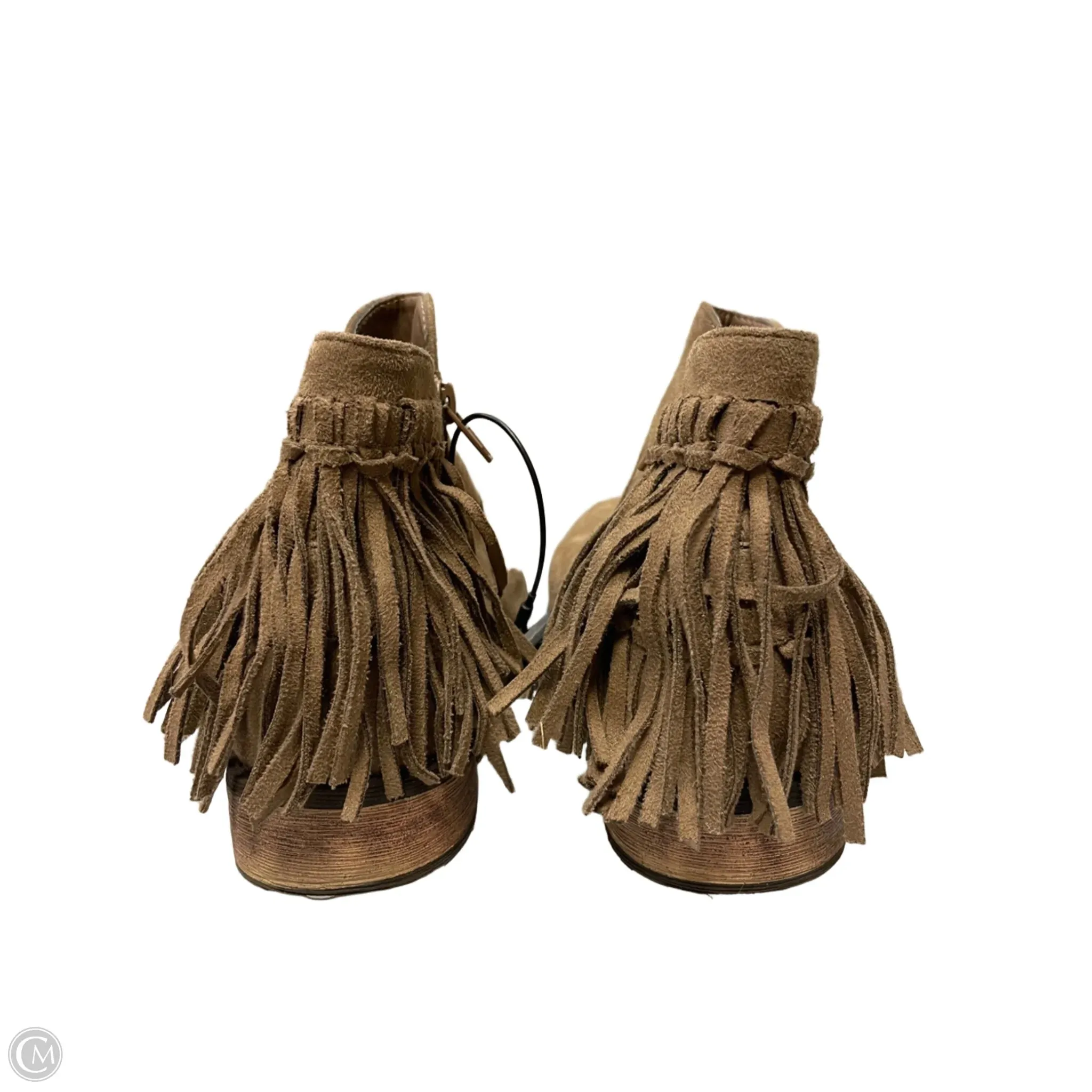 Boots Ankle Flats By Clothes Mentor In Brown, Size: 7.5