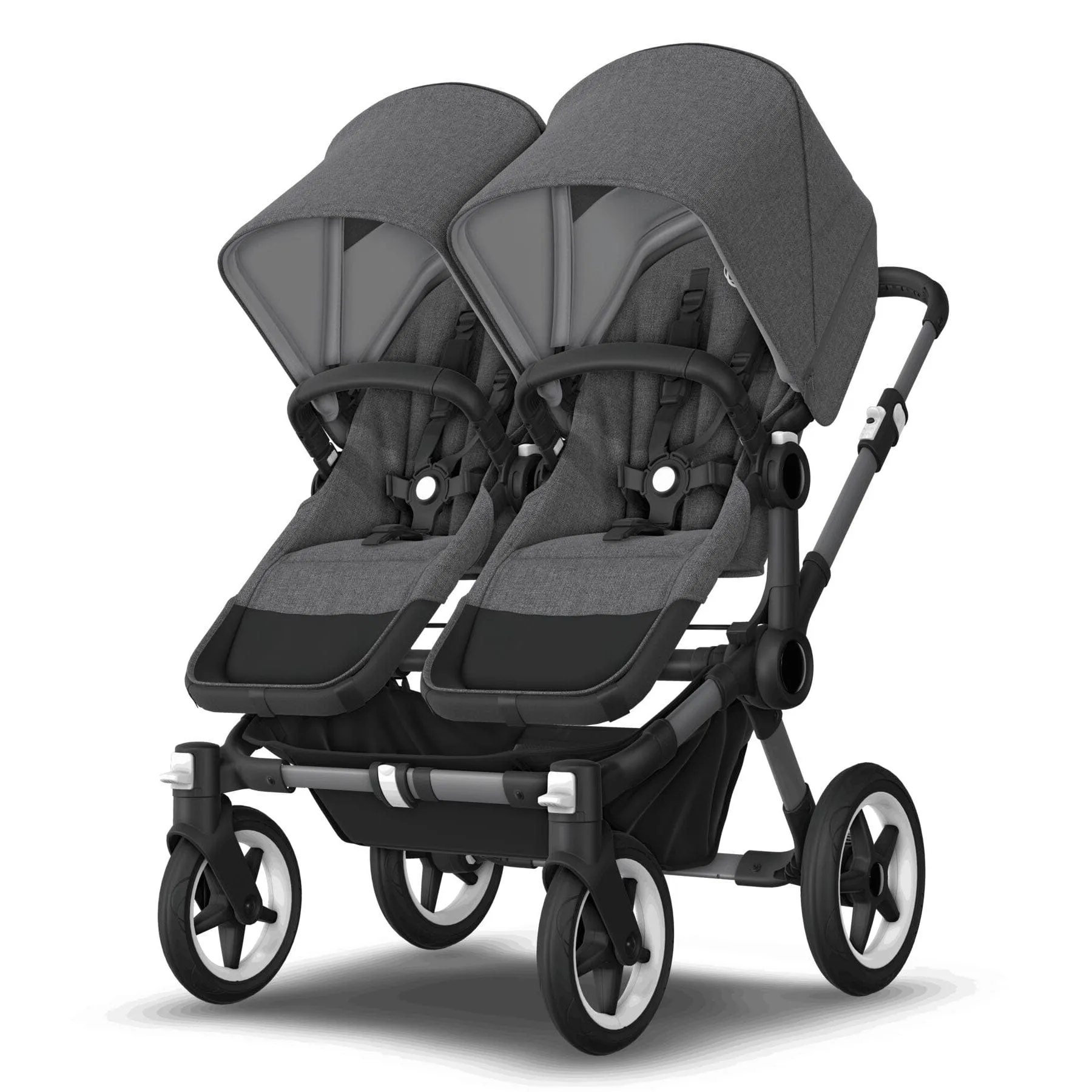 Bugaboo Donkey 5 Twin Complete Turtle Travel System in Grey Mélange
