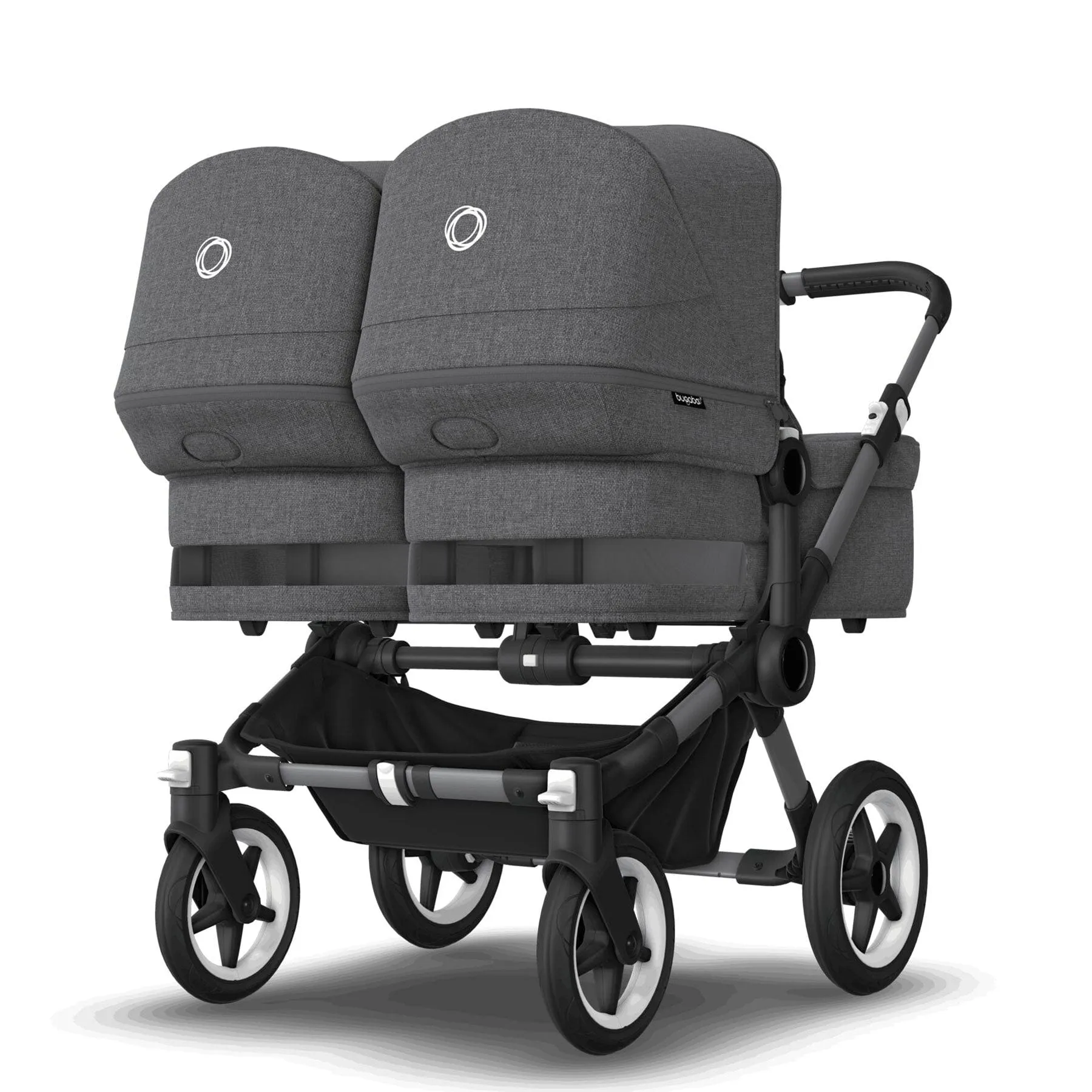 Bugaboo Donkey 5 Twin Complete Turtle Travel System in Grey Mélange