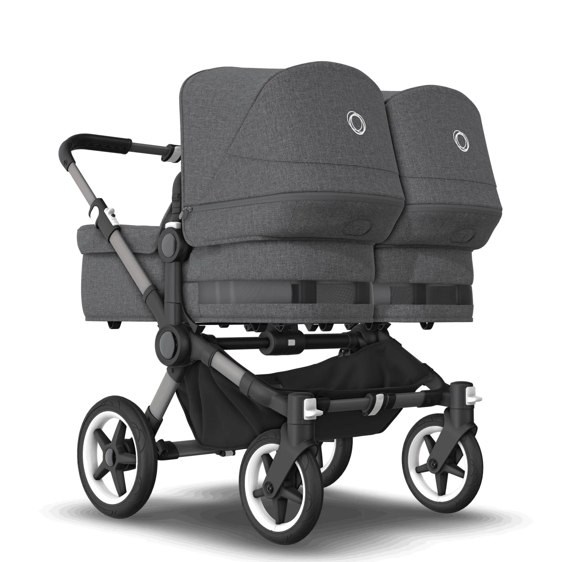 Bugaboo Donkey 5 Twin Complete Turtle Travel System in Grey Mélange