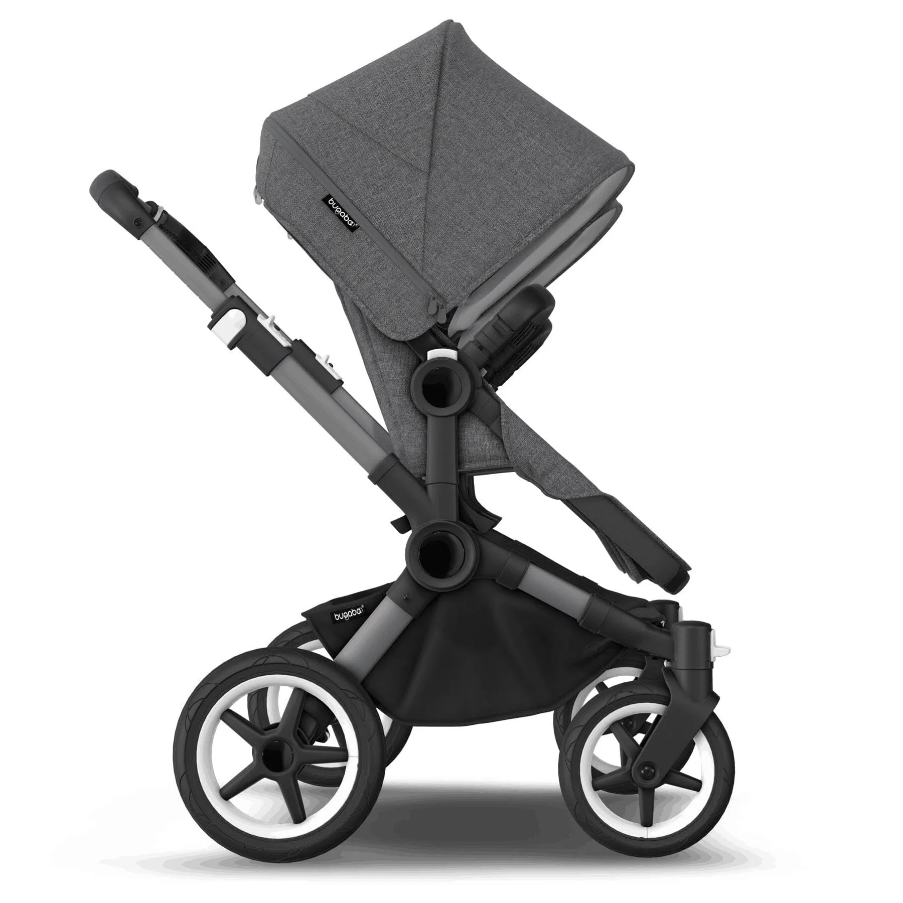 Bugaboo Donkey 5 Twin Complete Turtle Travel System in Grey Mélange
