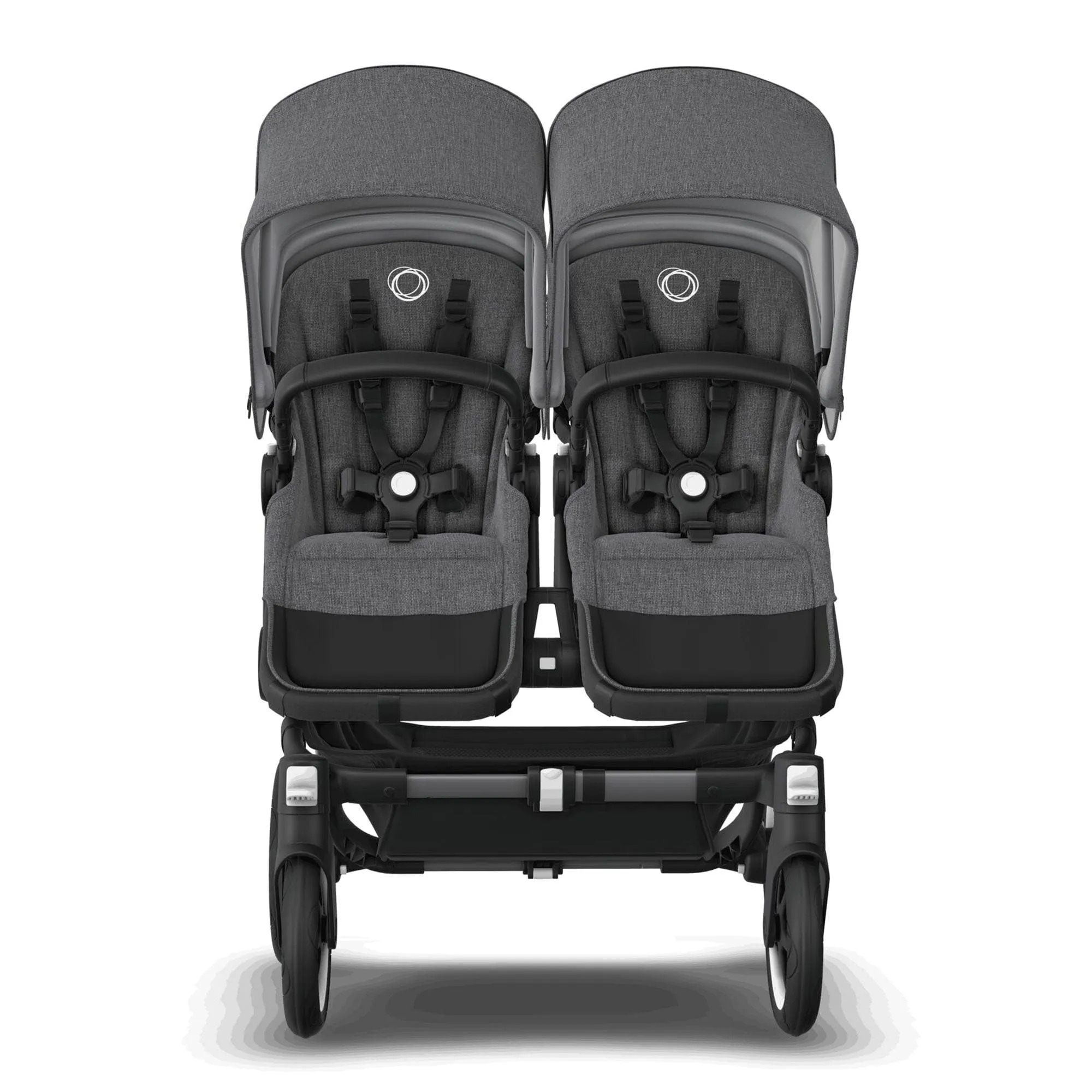 Bugaboo Donkey 5 Twin Complete Turtle Travel System in Grey Mélange