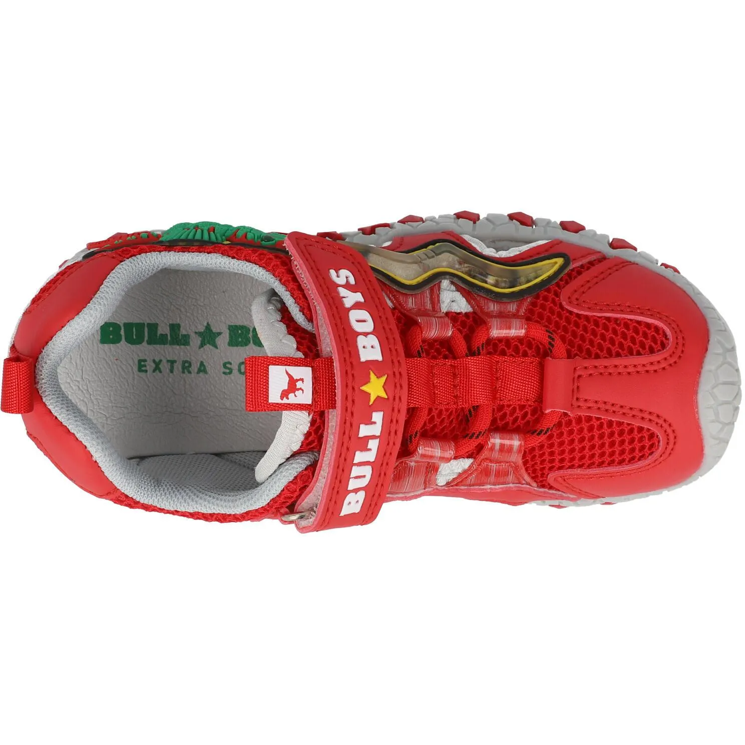 Bull Boys Spinosaurus Red Light-Up Sandals