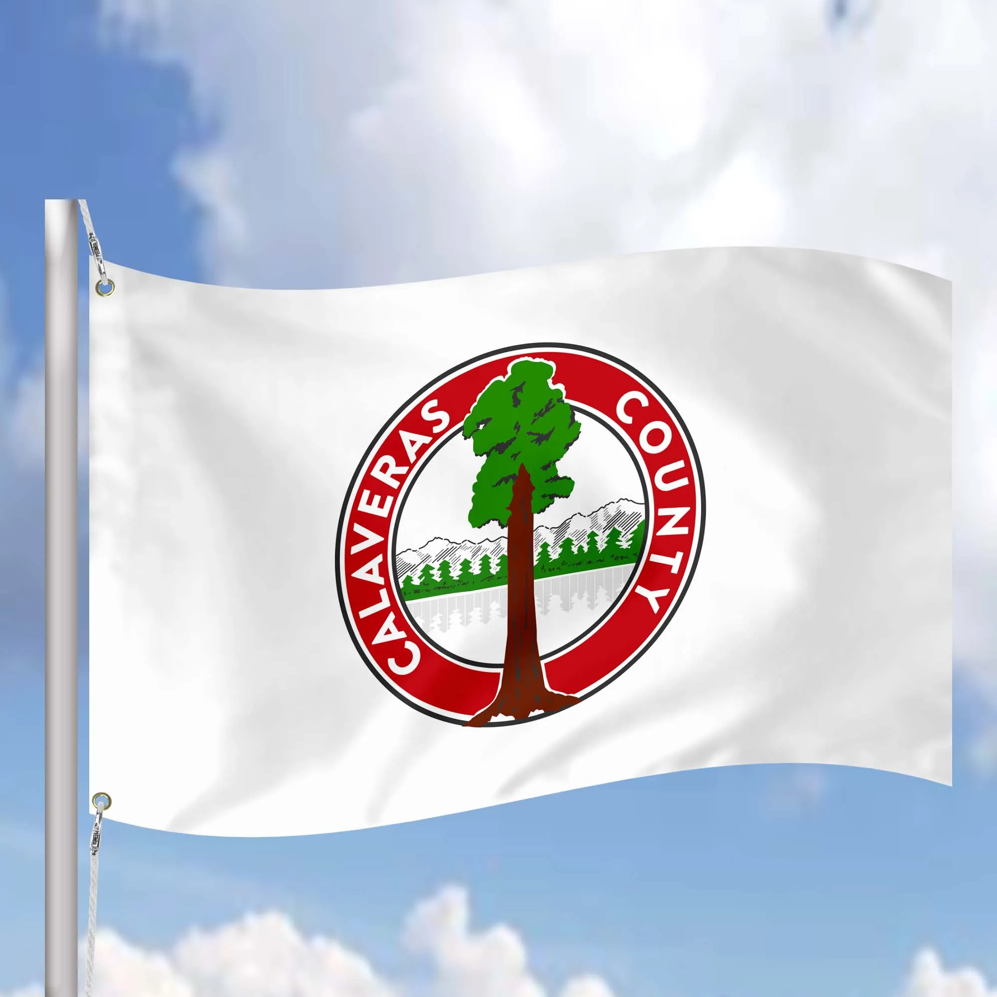 Calaveras County California State USA United States of America Flag Banner