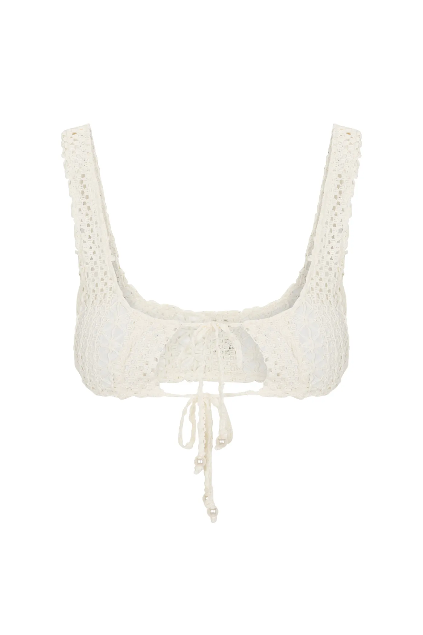 Chica Bralette Top | Beige Crochet