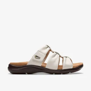 Clarks Women's Kitly Slide Cream Leather 26181446