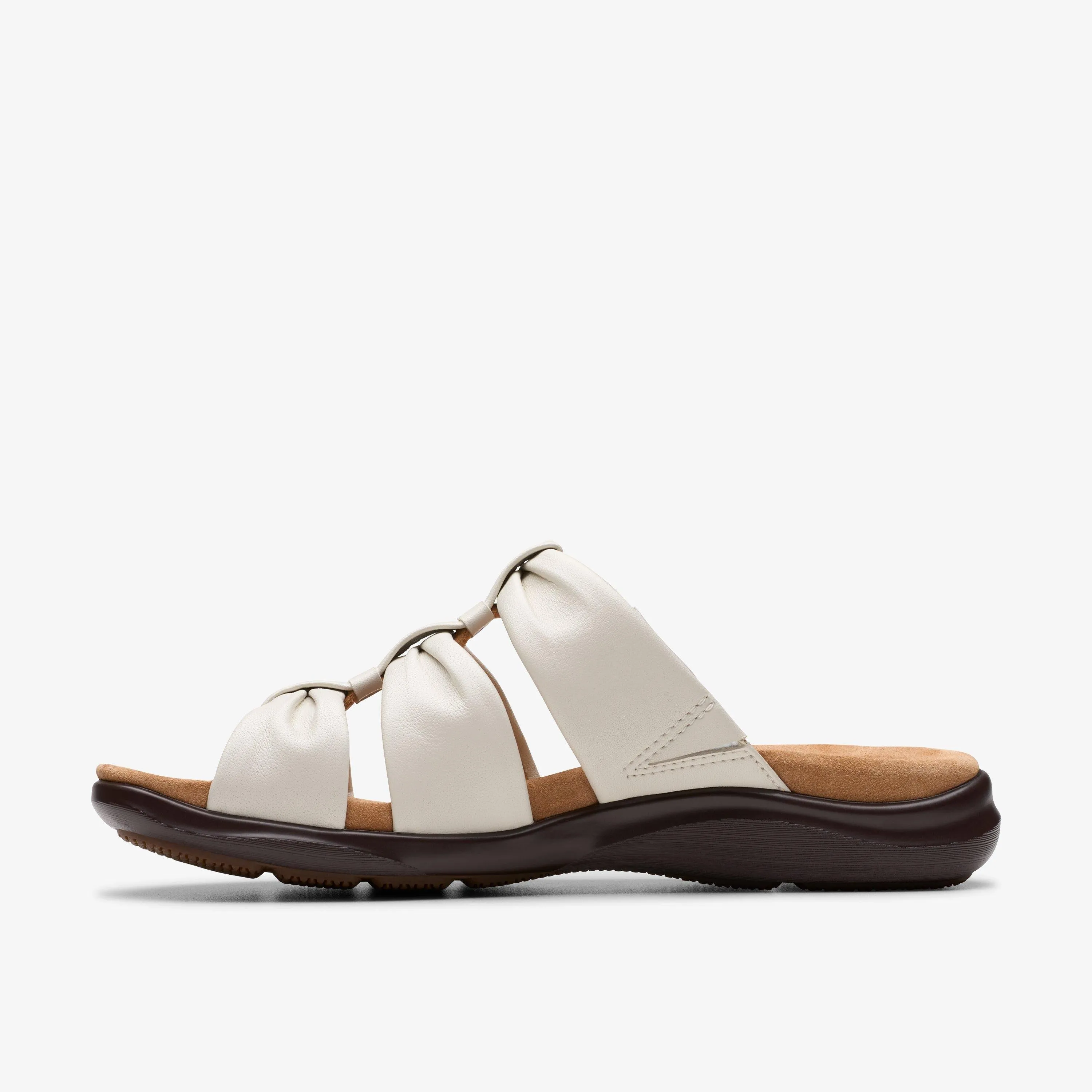 Clarks Women's Kitly Slide Cream Leather 26181446