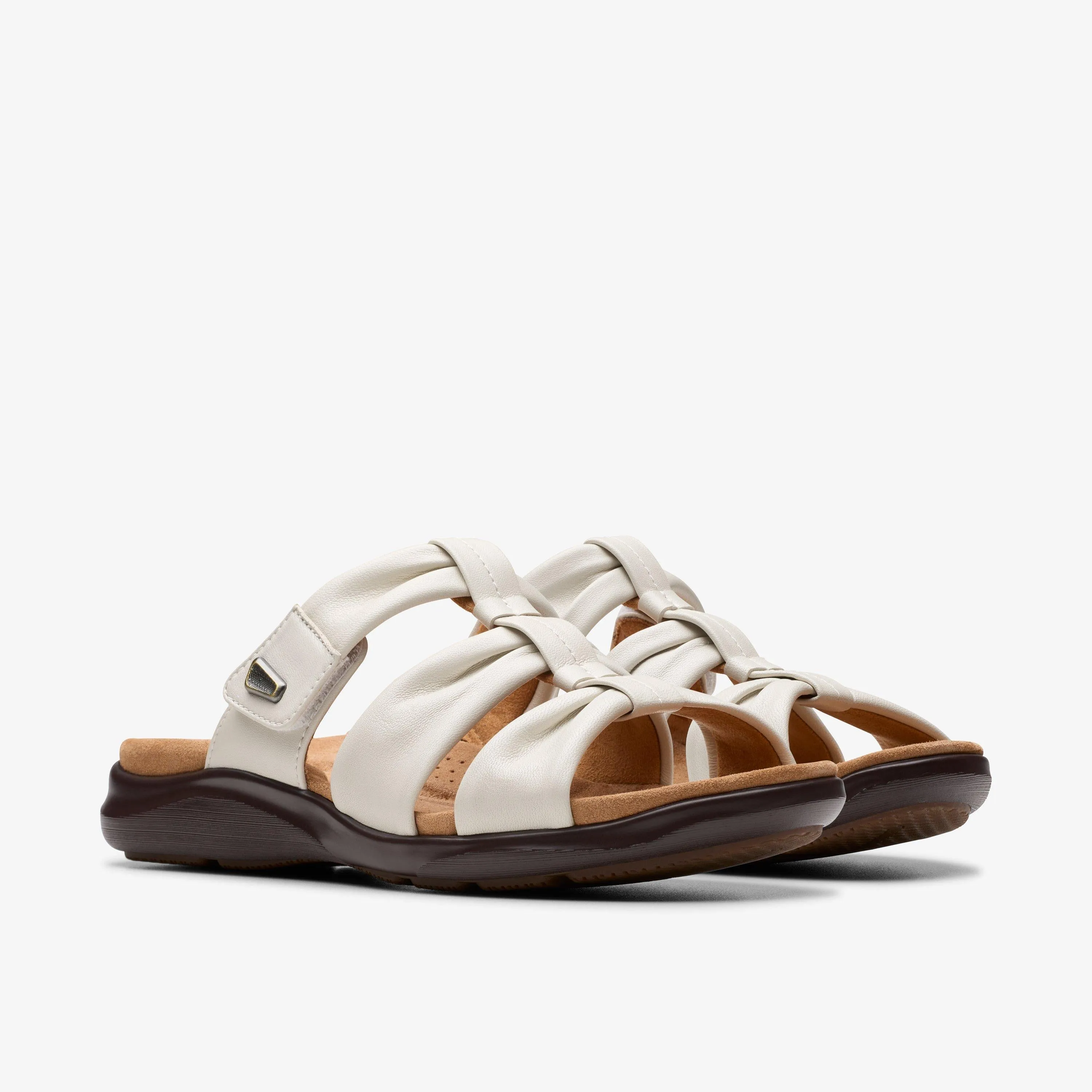 Clarks Women's Kitly Slide Cream Leather 26181446
