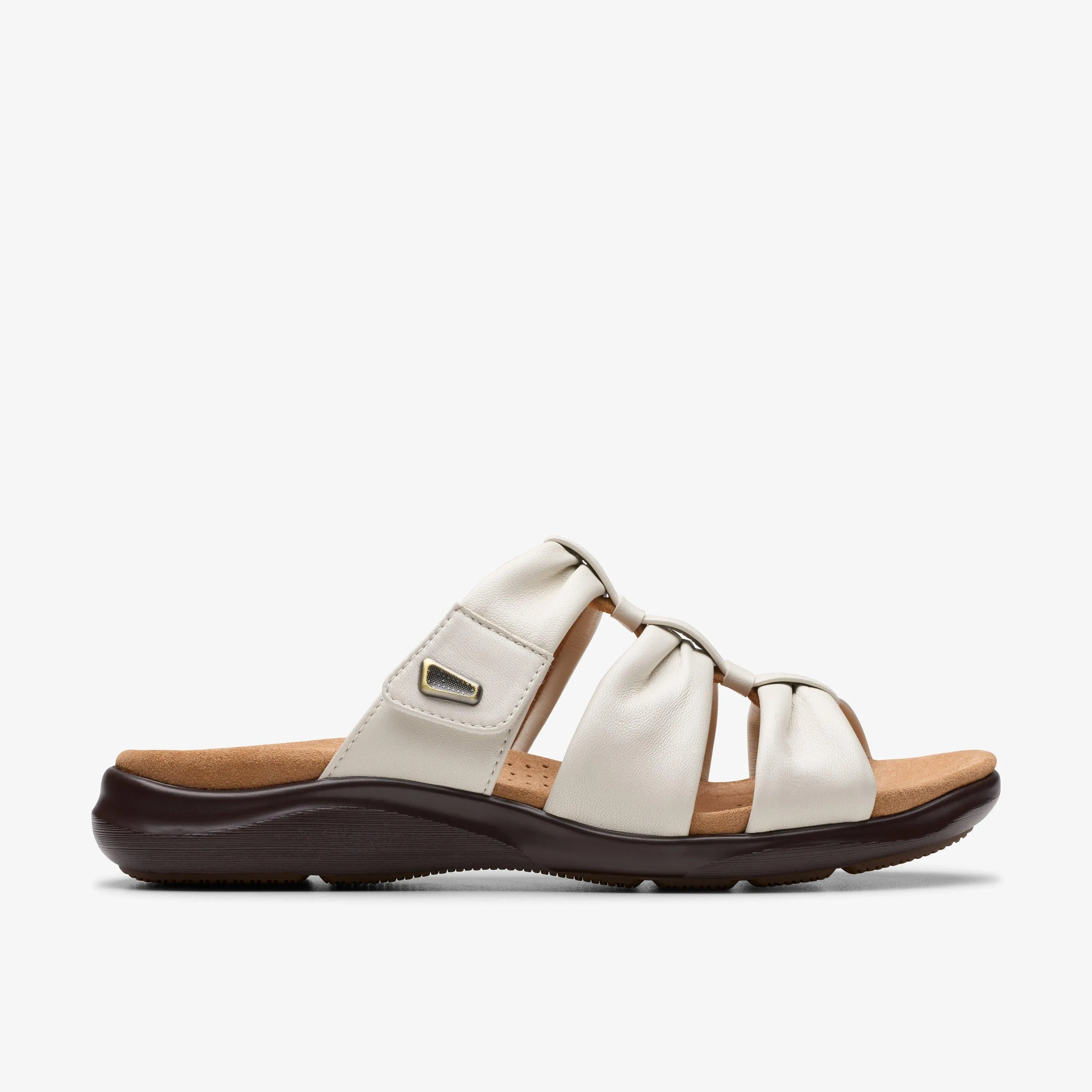 Clarks Women's Kitly Slide Cream Leather 26181446