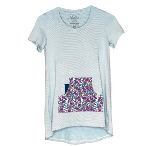 Clearance! The Kangaroo Pocket Hi-Low Top with Built in Shelf Bra