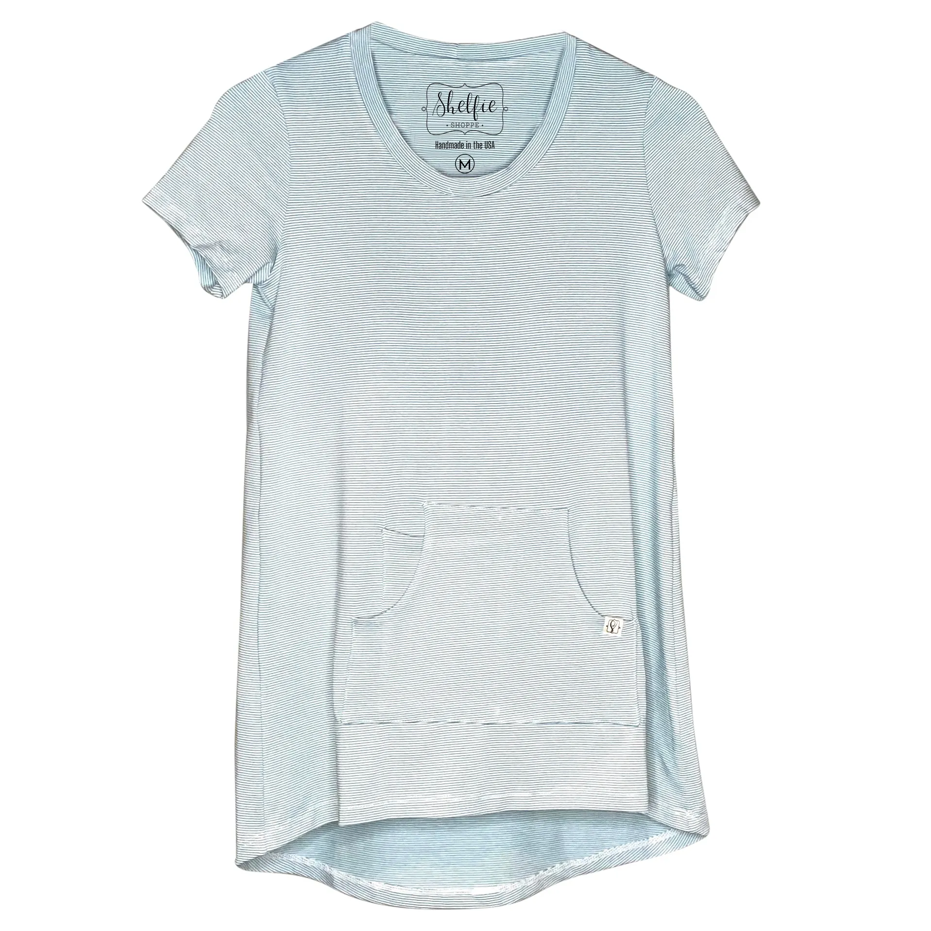 Clearance! The Kangaroo Pocket Hi-Low Top with Built in Shelf Bra