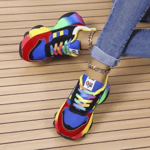 Comfortable Stylish Sneakers Rainbow Shoes