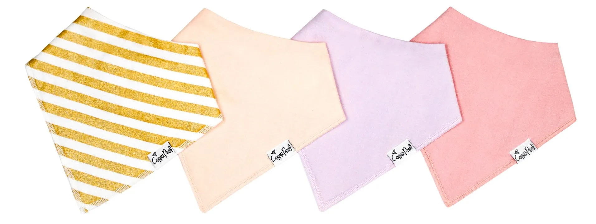 Copper Pearl Sweetheart Bandana Bib Set