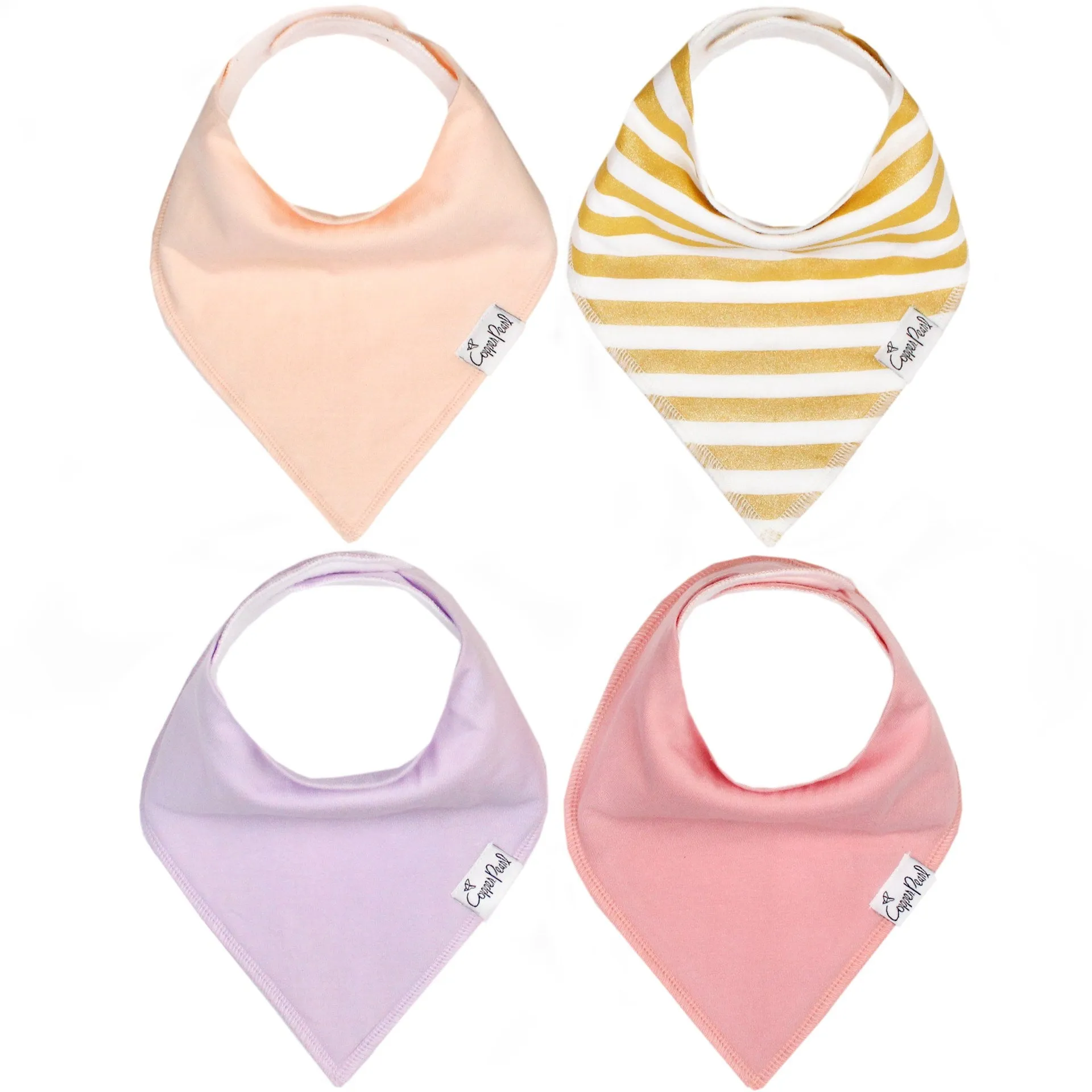 Copper Pearl Sweetheart Bandana Bib Set
