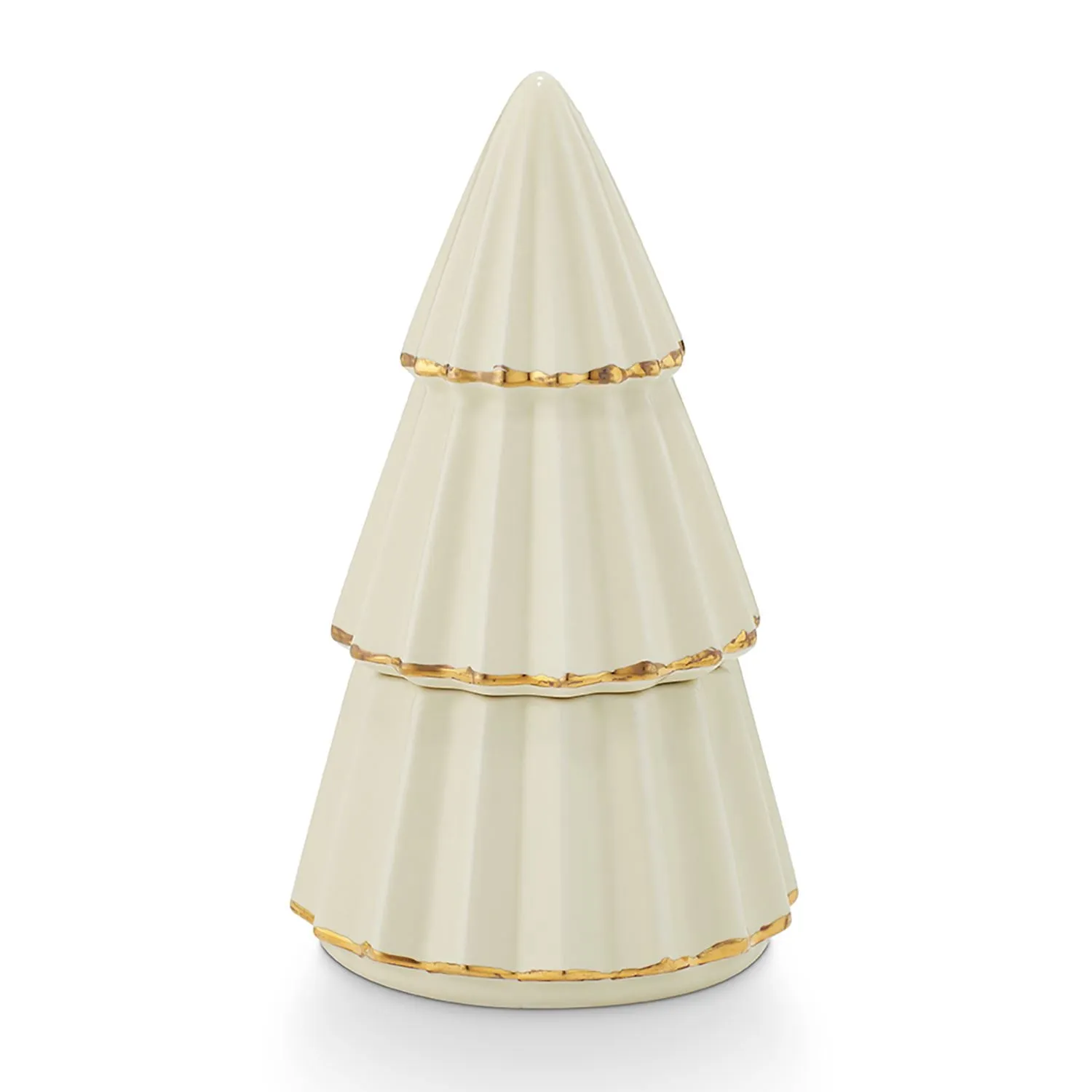 Cozy Cashmere Gilded Tree Ceramic Candle