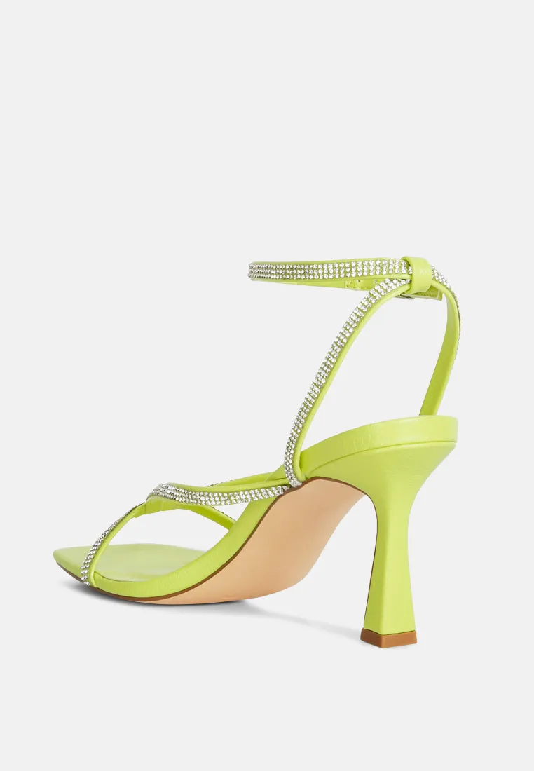 Crush It Diamante Mid Heel Sandal By Ruw