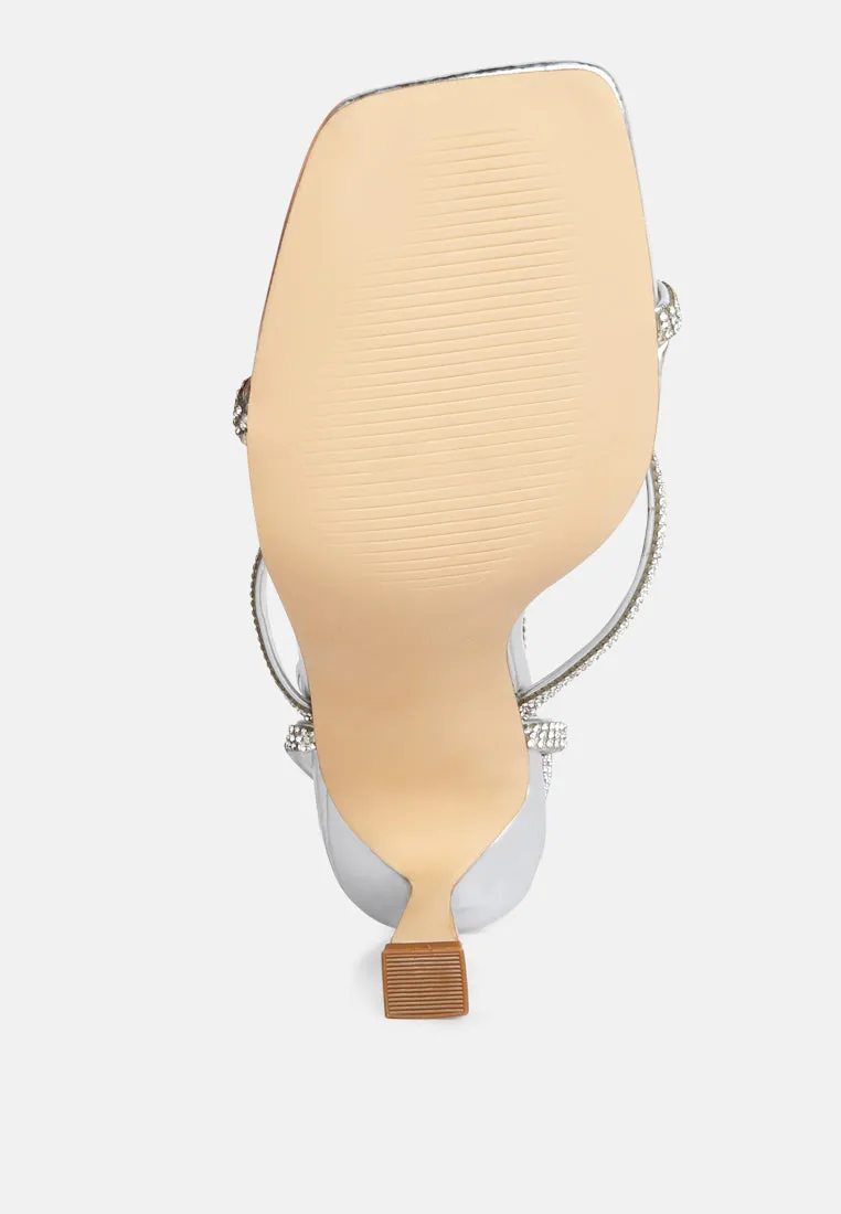 Crush It Diamante Mid Heel Sandal By Ruw