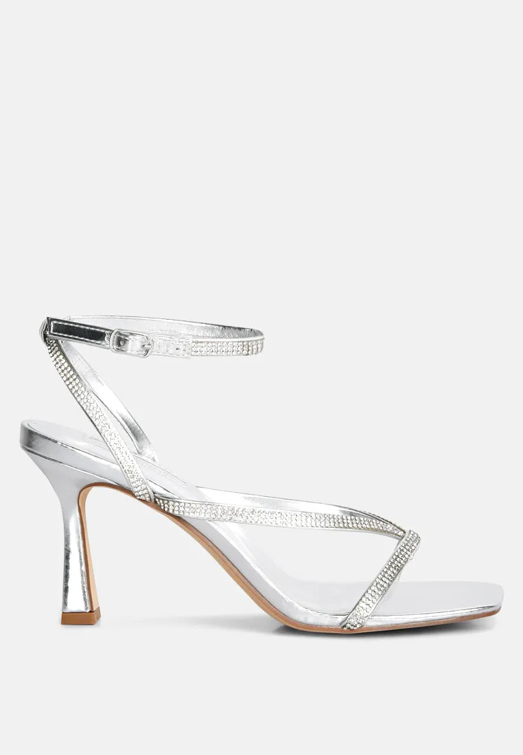 Crush It Diamante Mid Heel Sandal By Ruw