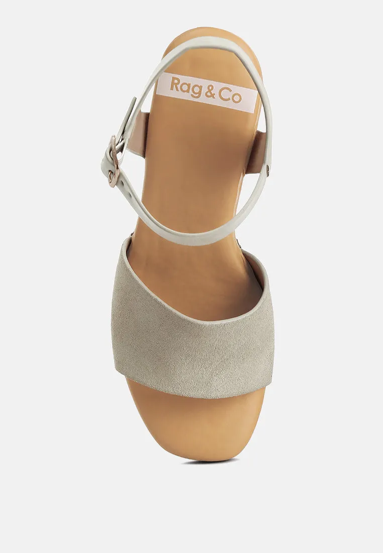 Daniela Suede High Block Sandals By Ruw