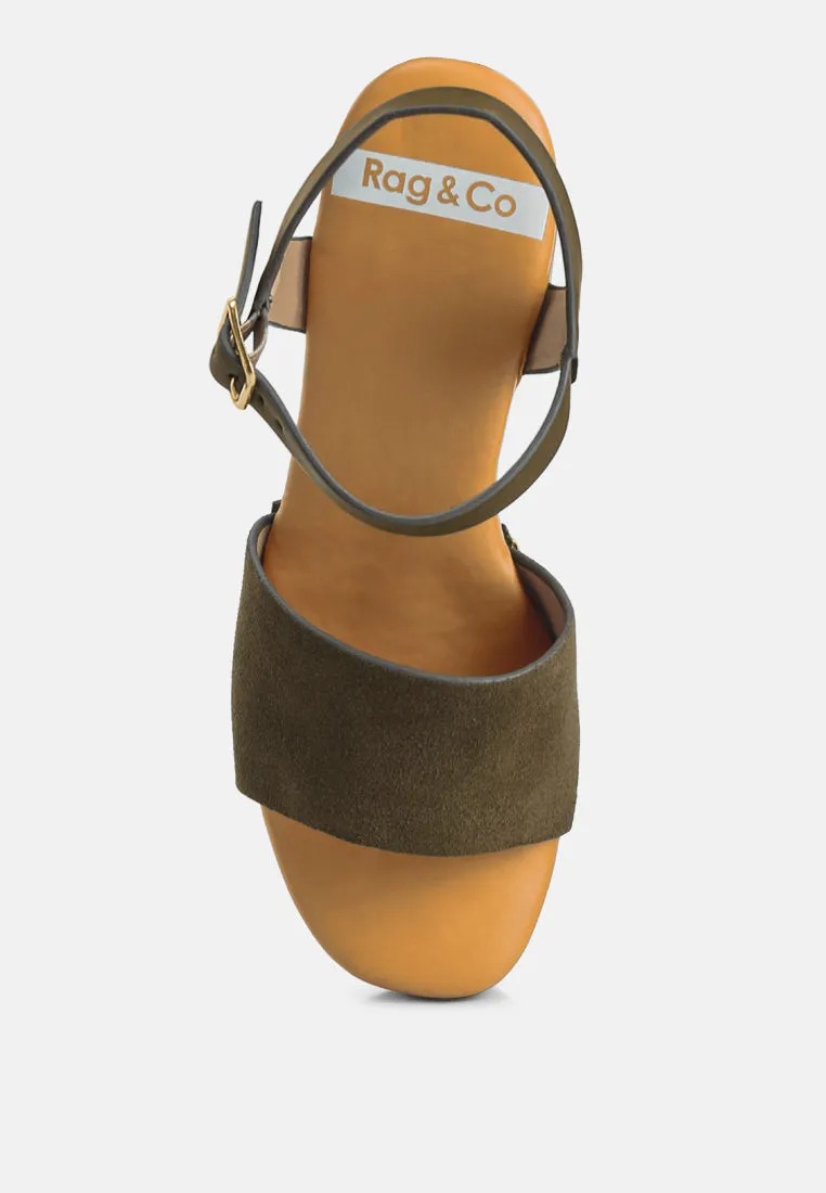 Daniela Suede High Block Sandals By Ruw