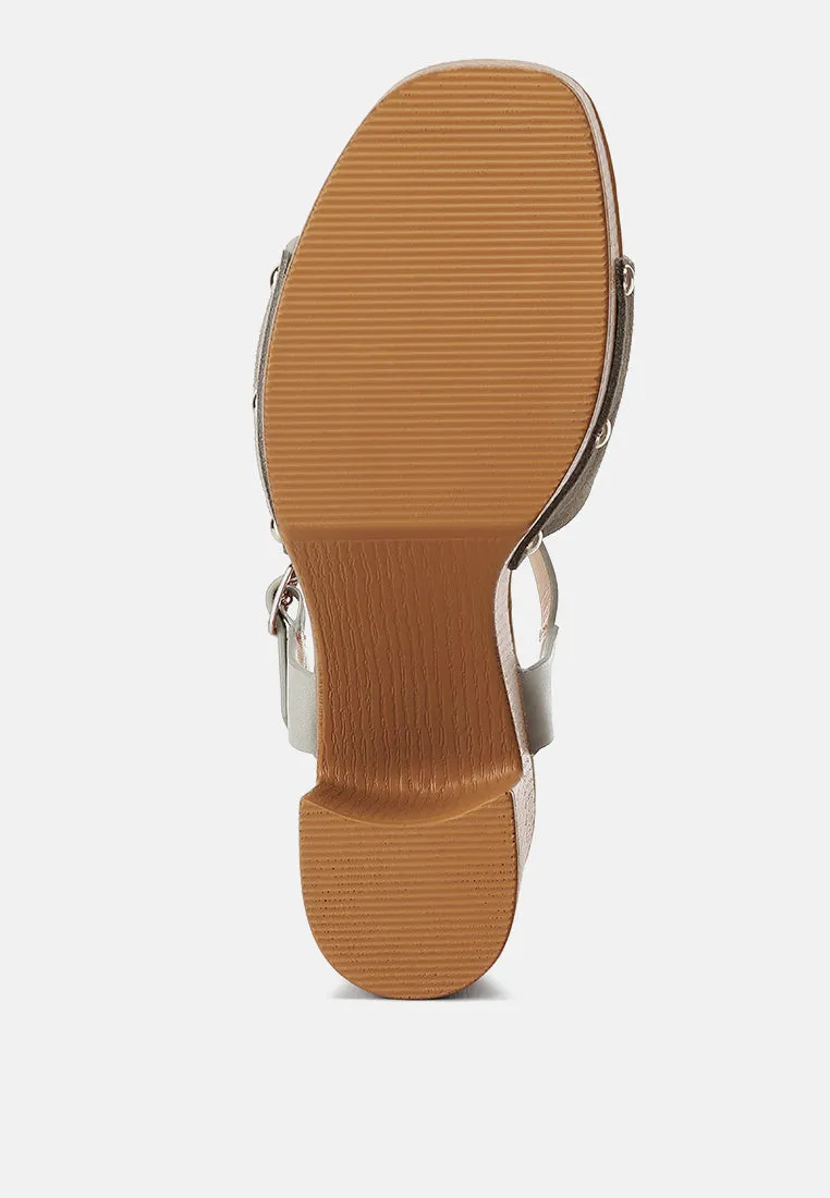 Daniela Suede High Block Sandals By Ruw