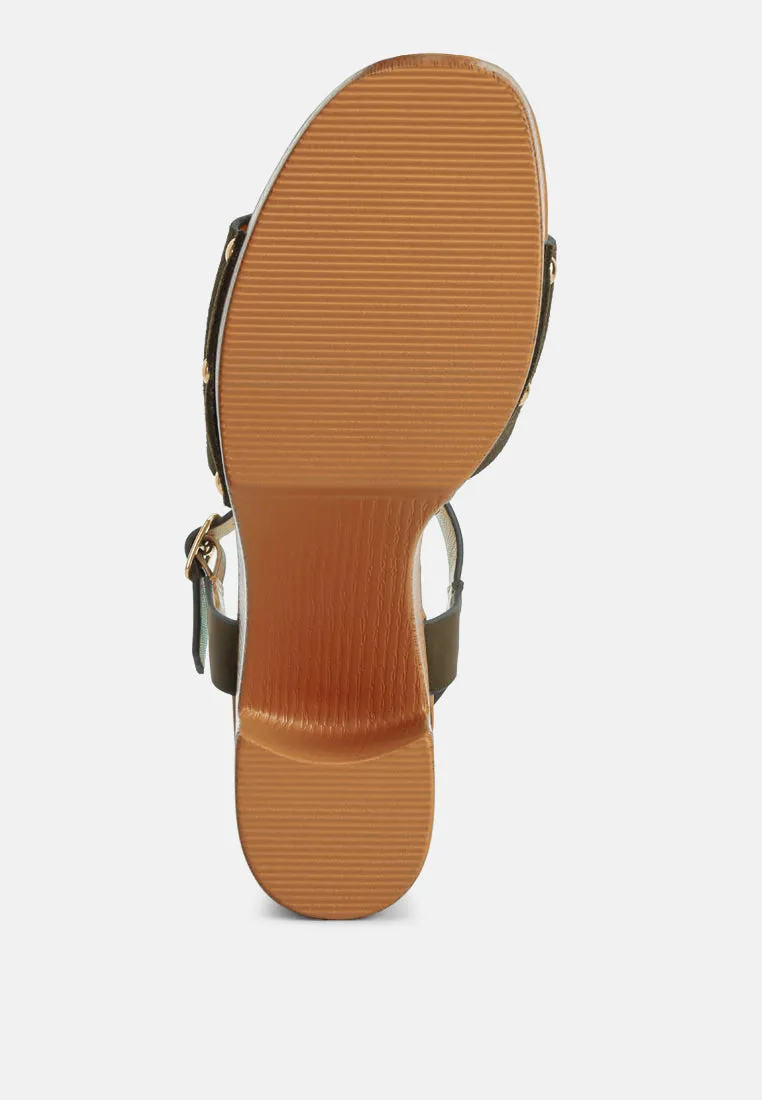 Daniela Suede High Block Sandals By Ruw