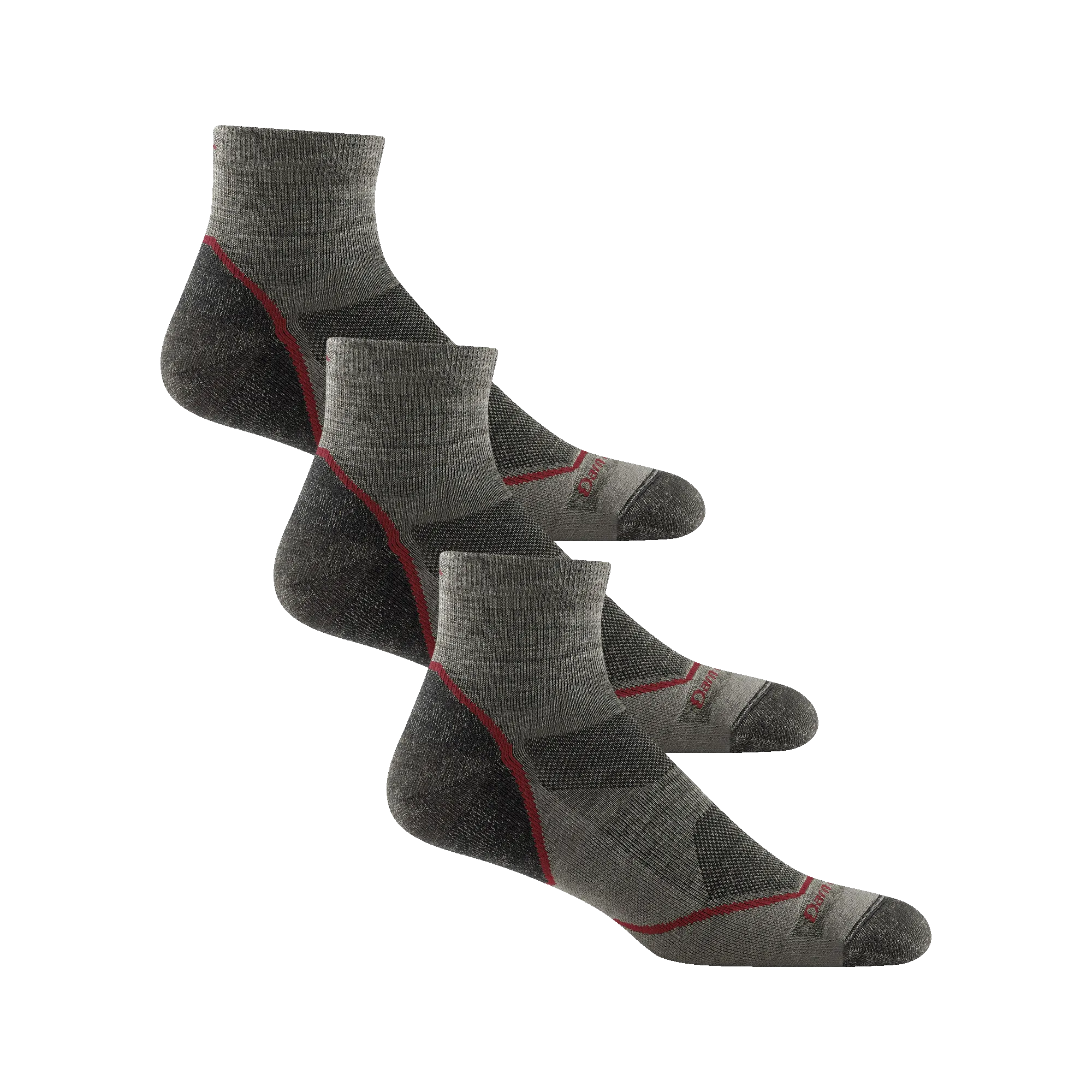 Darn Tough Mens Light Hiker Quarter Lightweight 3-Pack Socks