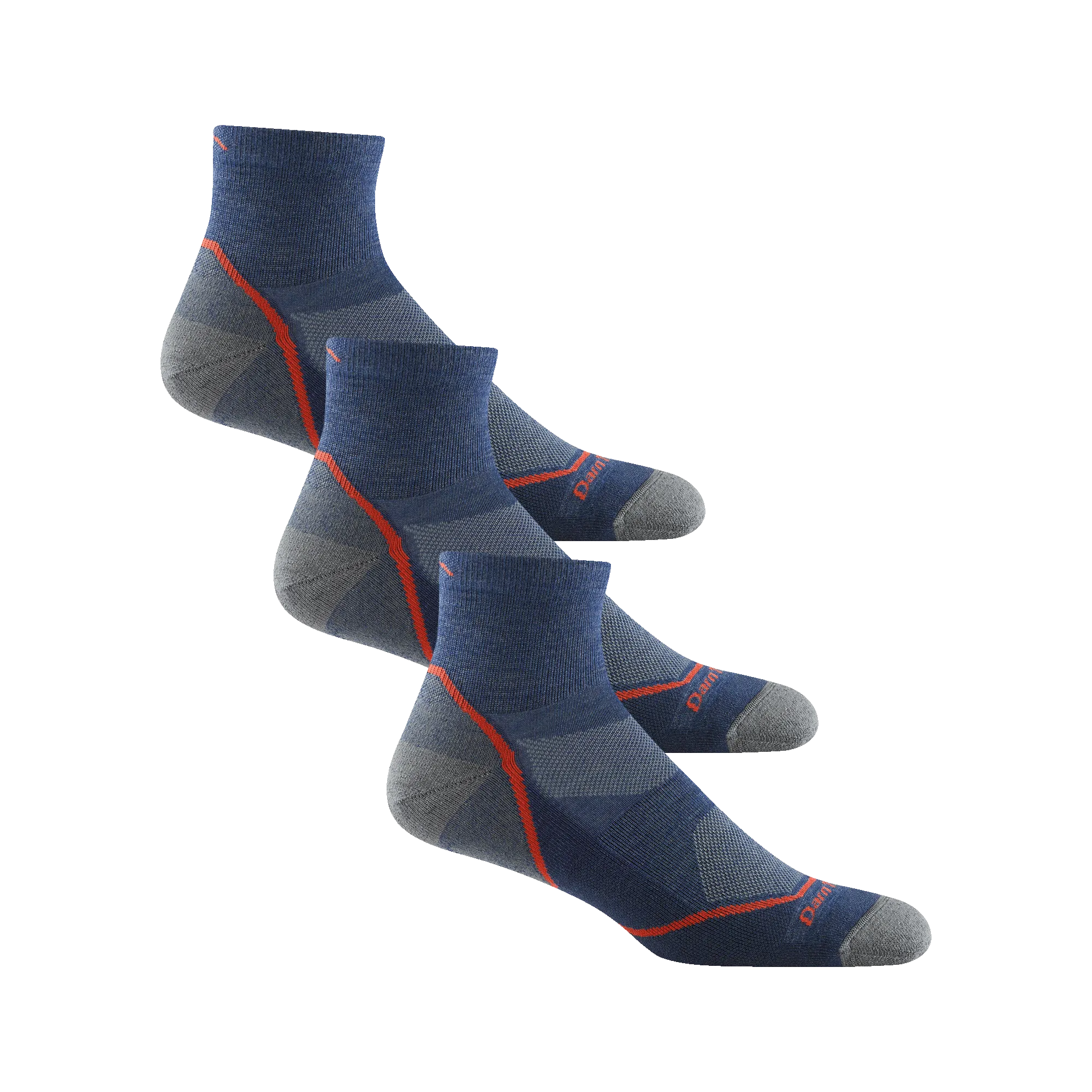 Darn Tough Mens Light Hiker Quarter Lightweight 3-Pack Socks