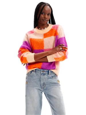 Desigual Jucar Check Knit Pullover
