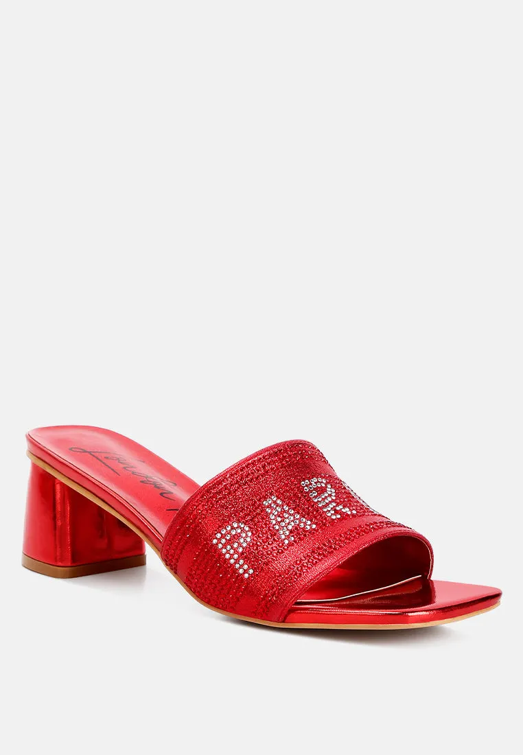 Diamante Embellished Paris Sandals By RAG