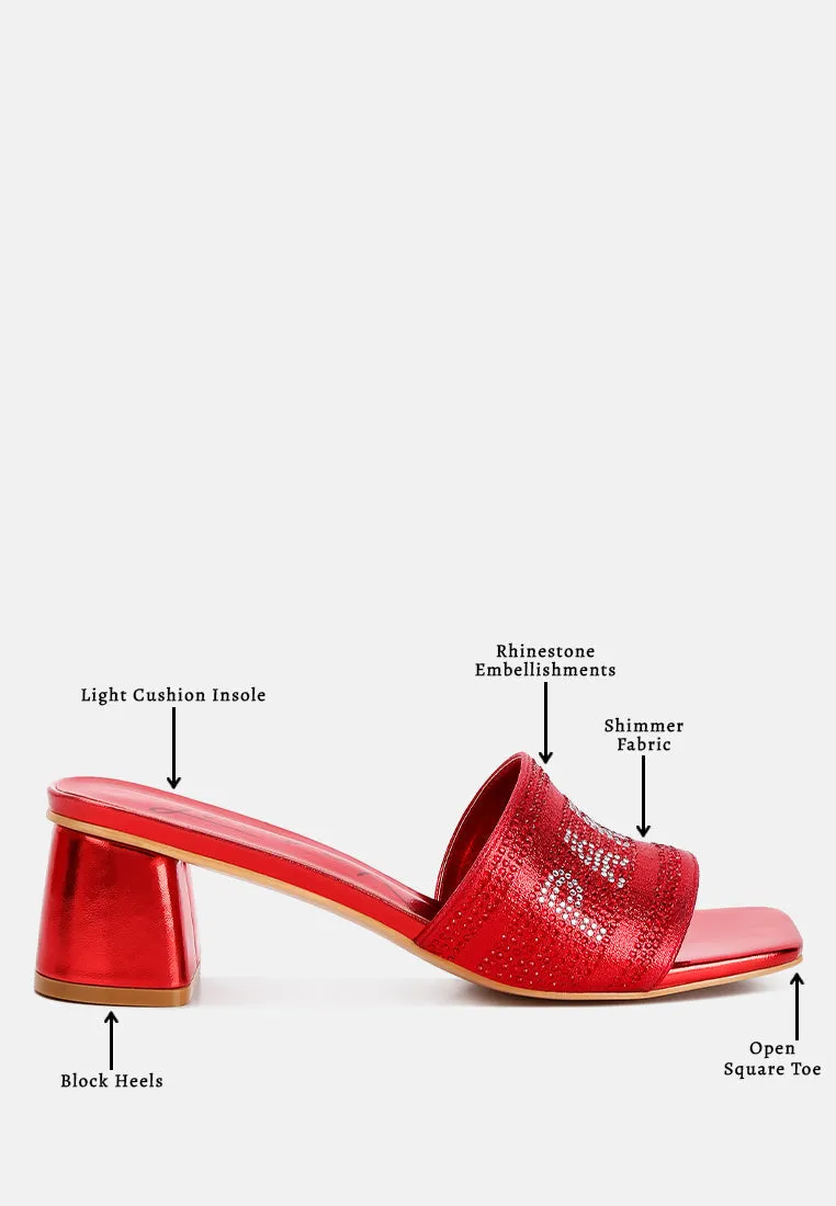 Diamante Embellished Paris Sandals By RAG