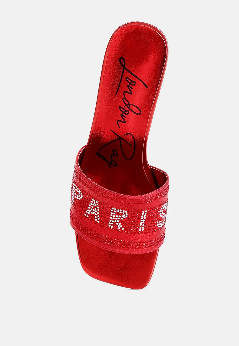 Diamante Embellished Paris Sandals By RAG