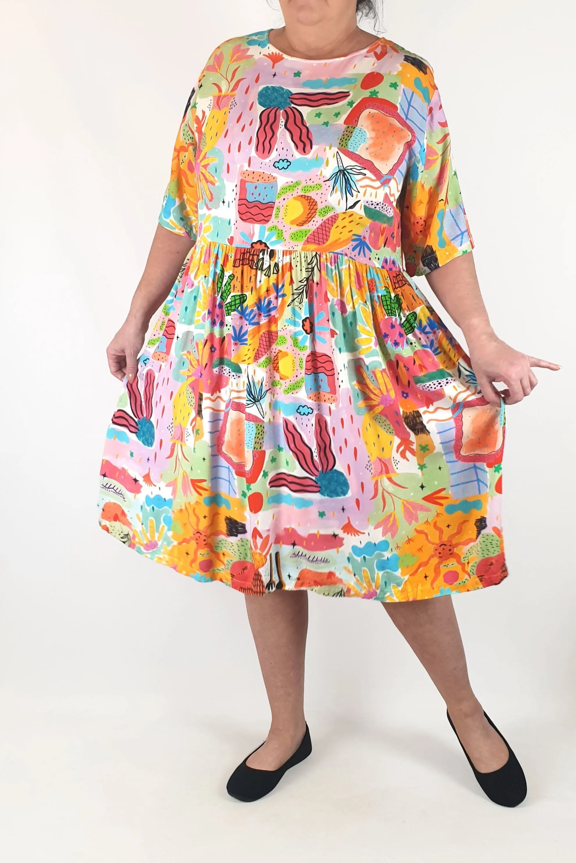Dorte unique print dress size 18