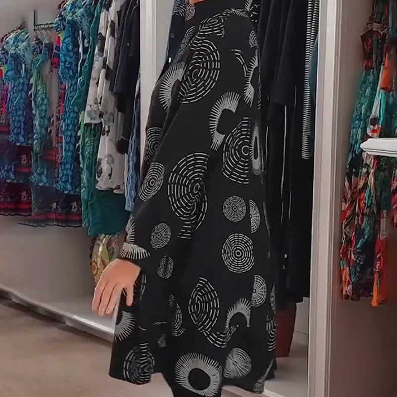 Elegant Printed Long Sleeve Dress